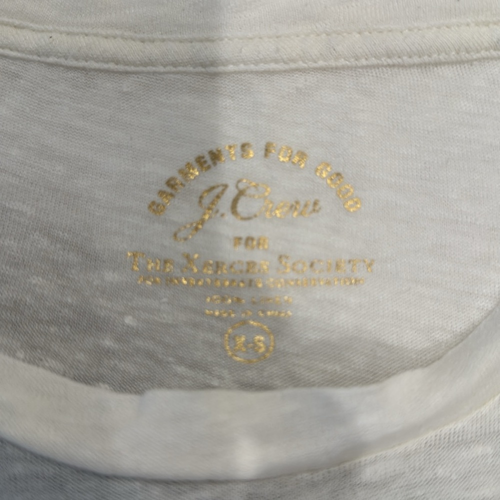 J. Crew White Bee Print Short Sleeve Tee - Picture 6 of 6